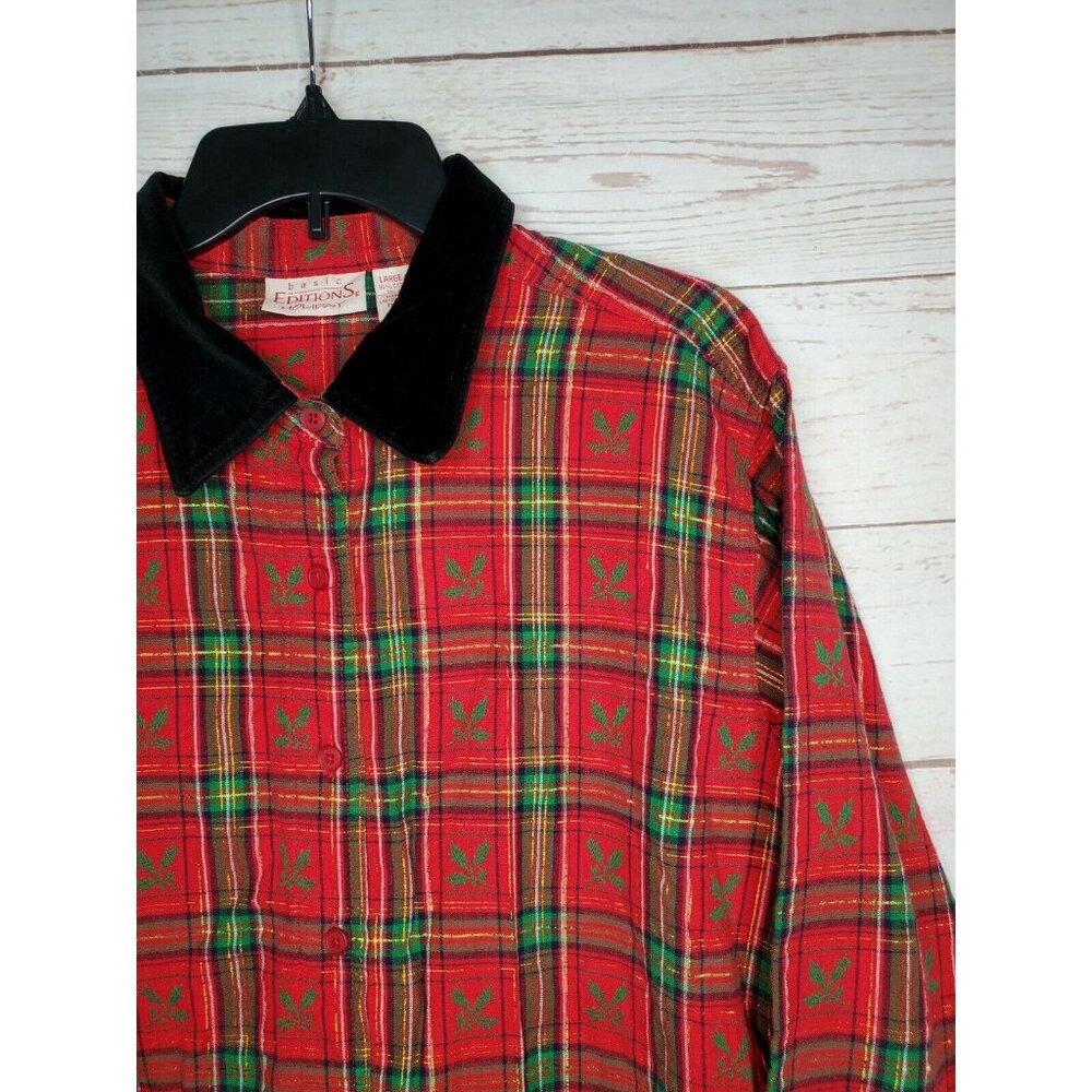 Basic Edition Holiday Mistletoe Thick Collar Butt… - image 3